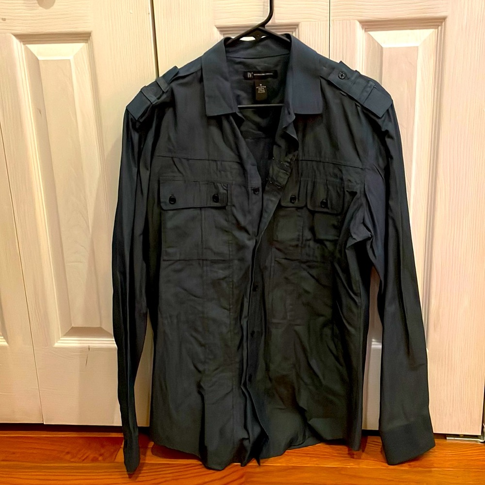 Inc long sleeve button down cargo shirt. Great for nights out.